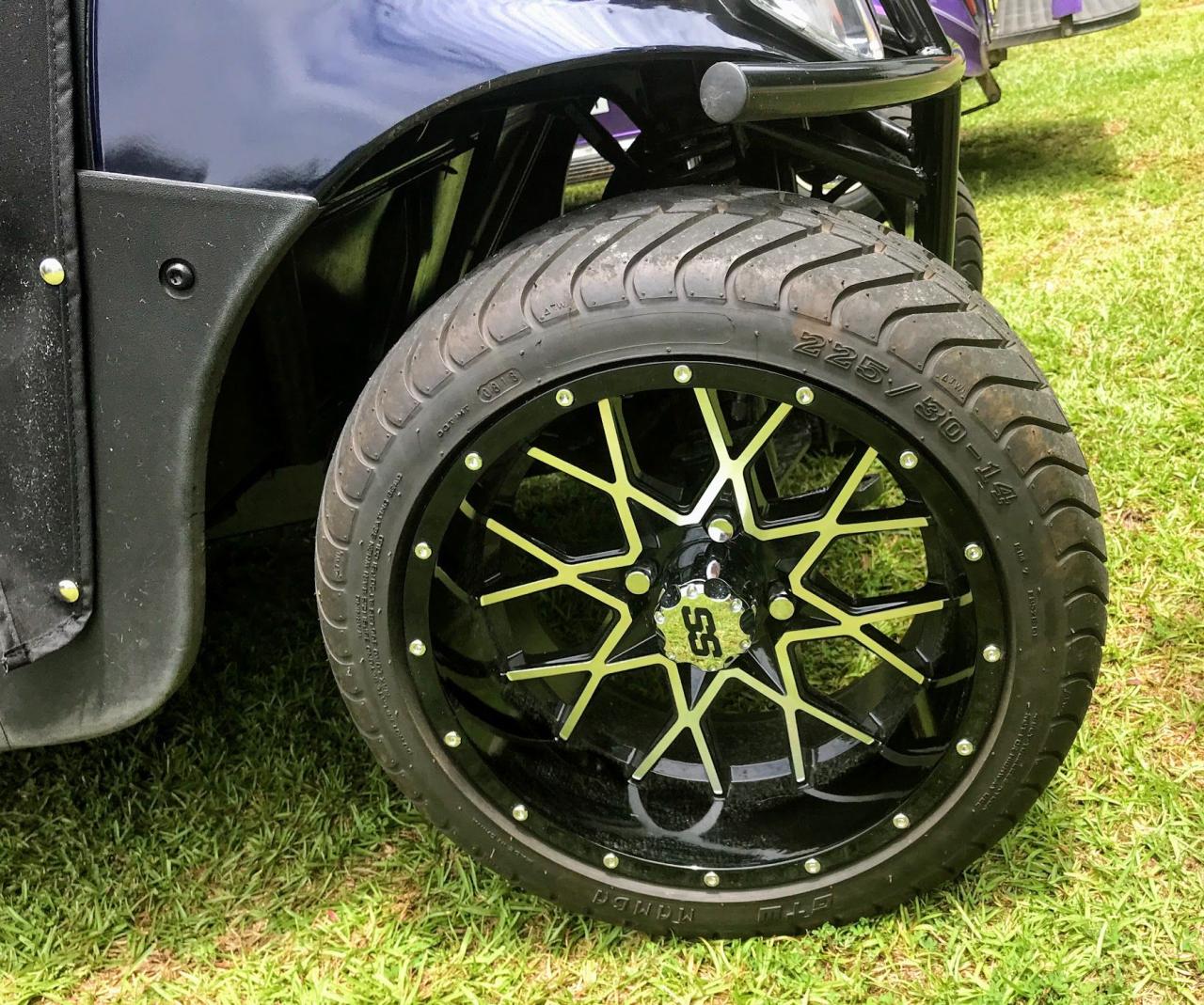 Golf cart tires with rims