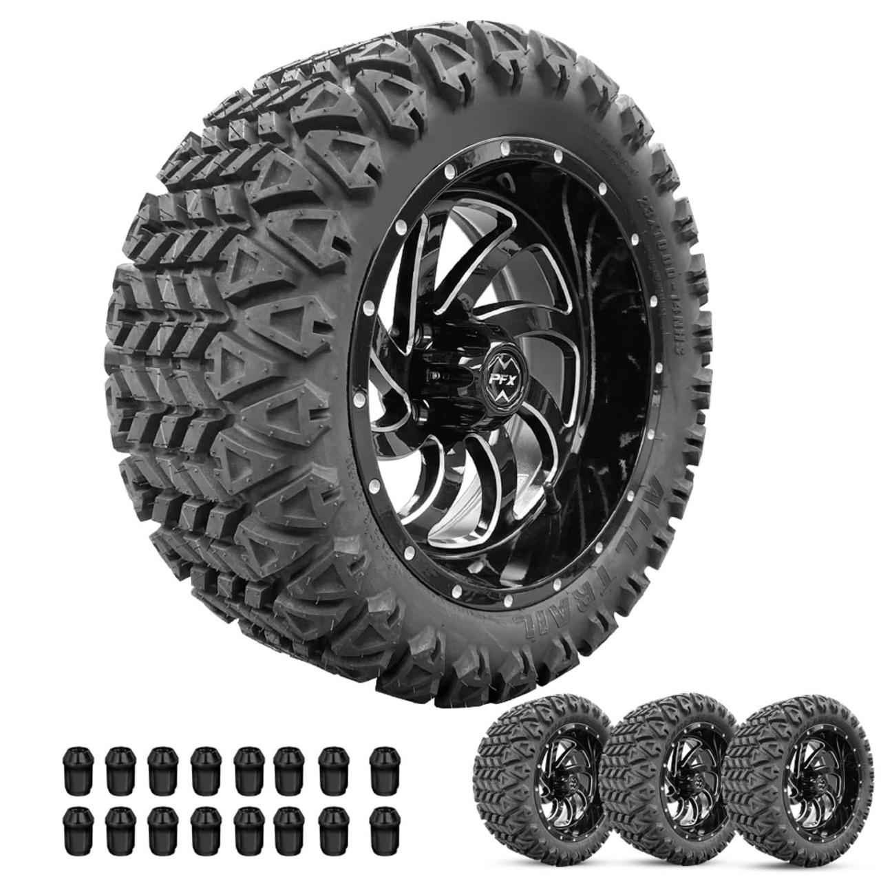 Cart golf 18x8 tire massfx combo rim