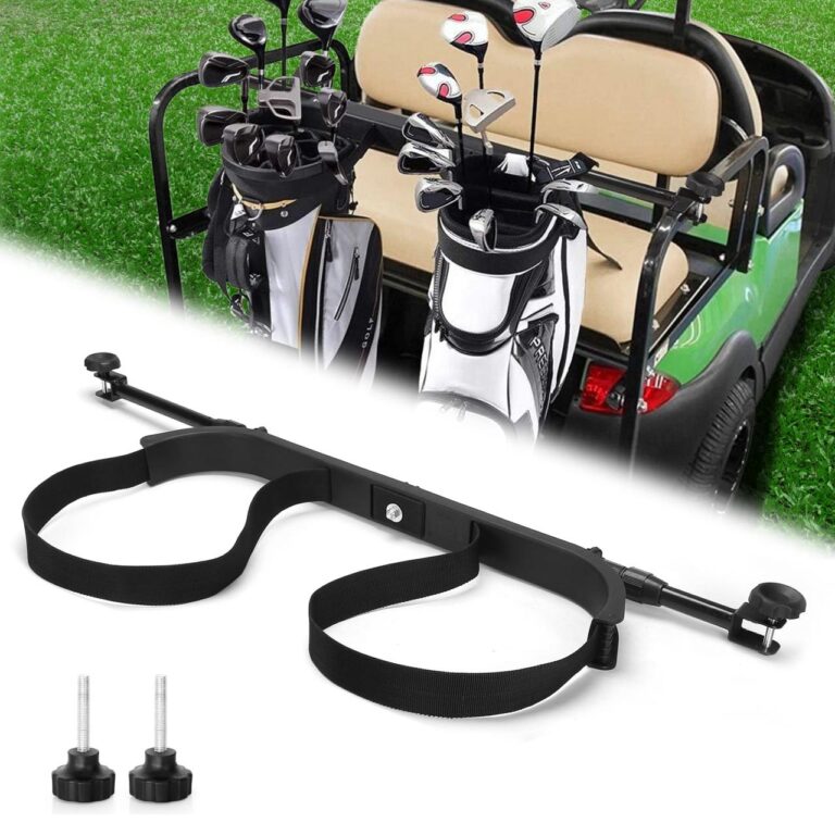 Golf bag holder for cart