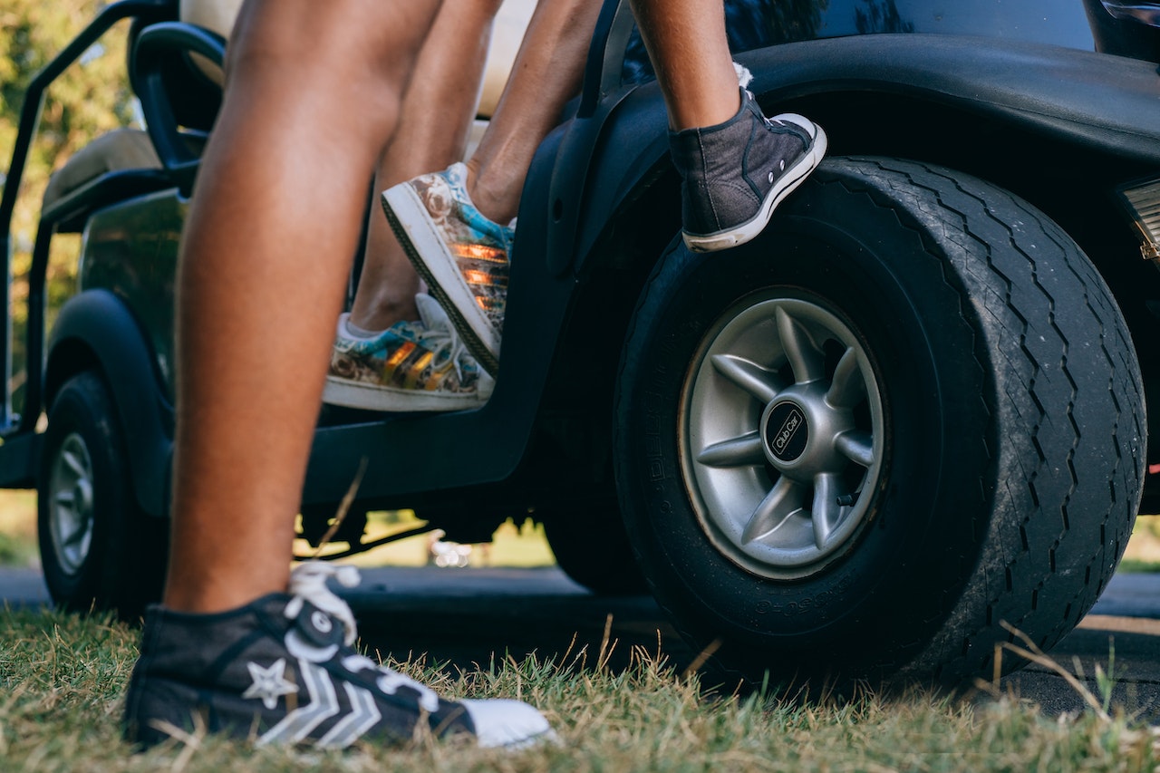 Golf tire cart pressure carts size