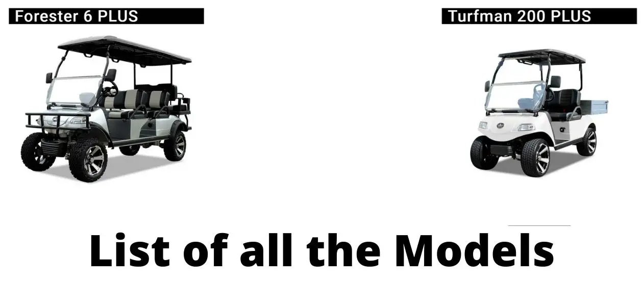 Evolution golf cart models