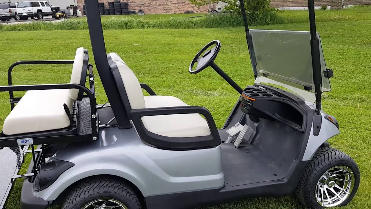 Golf cart electric yamaha volt blue silver carts