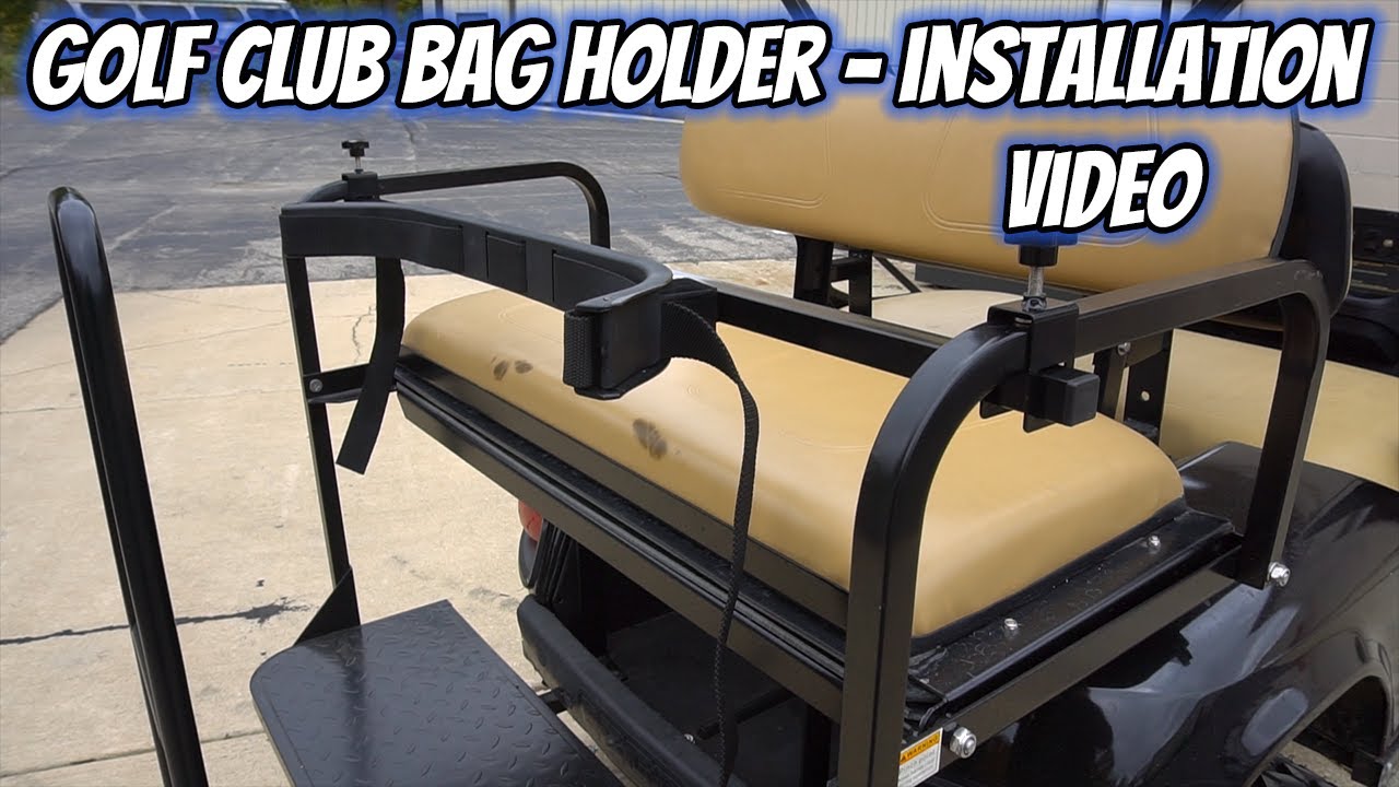 Golf cart bag holder