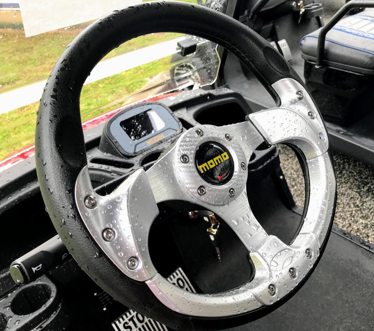 Golf cart steering wheels