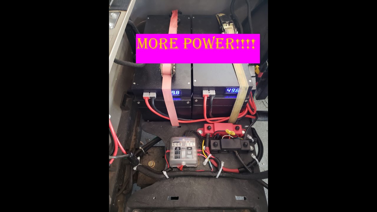 Golf cart lithium conversion